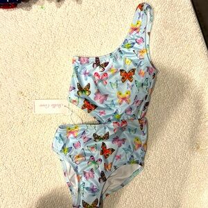 New with tags Blue Butterfly Stella Cove Girls Bathing Suit